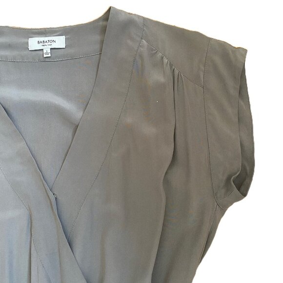 Aritzia Babaton Corbett 100% Silk Romper in gray - Picture 12 of 16